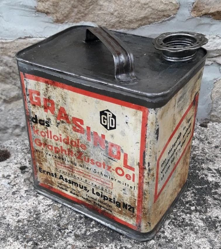 Bidon Gasinol — carburant vintage