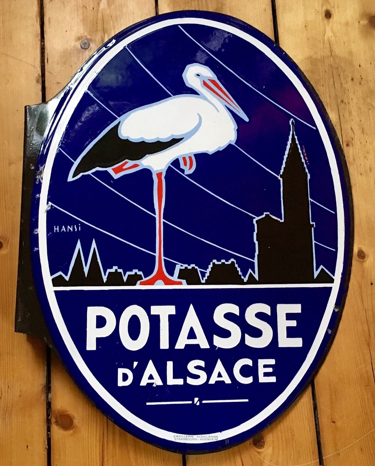 Plaque émaillée Potasse d'Alsace — agriculture