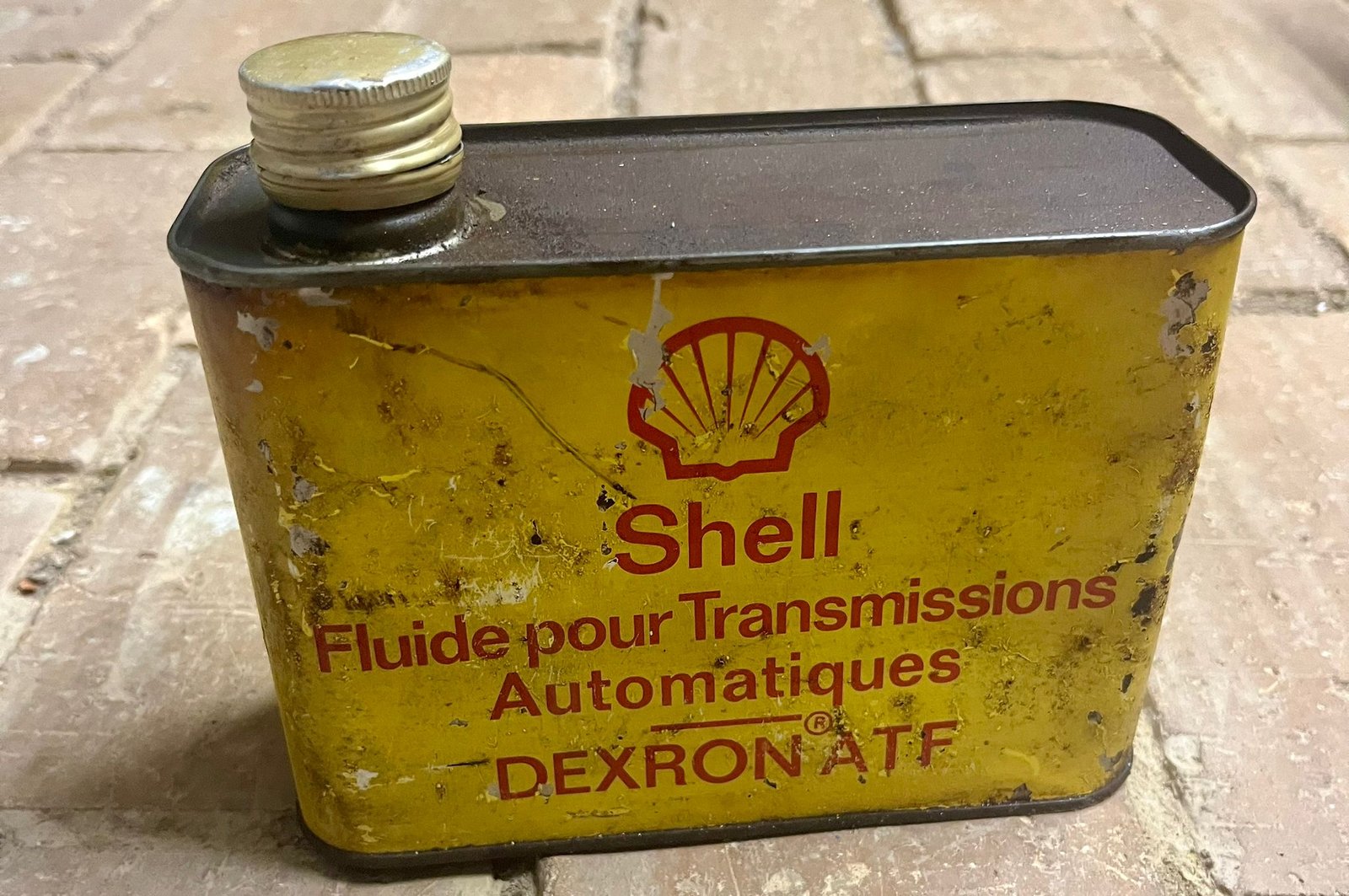Bidon Shell Dexron — huile de boîte automatique